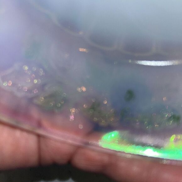 Fenton 2005 Autumn Gold Grapes Hand Painted Covered Butter Dish Signed - Picture 5 of 6